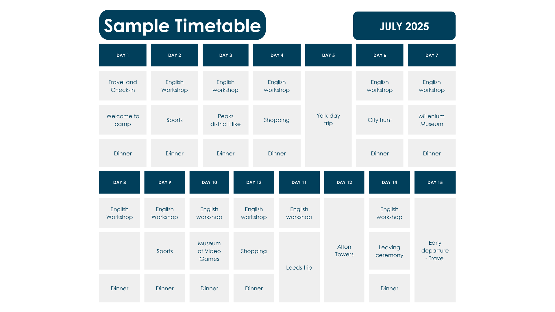 Course Timetable